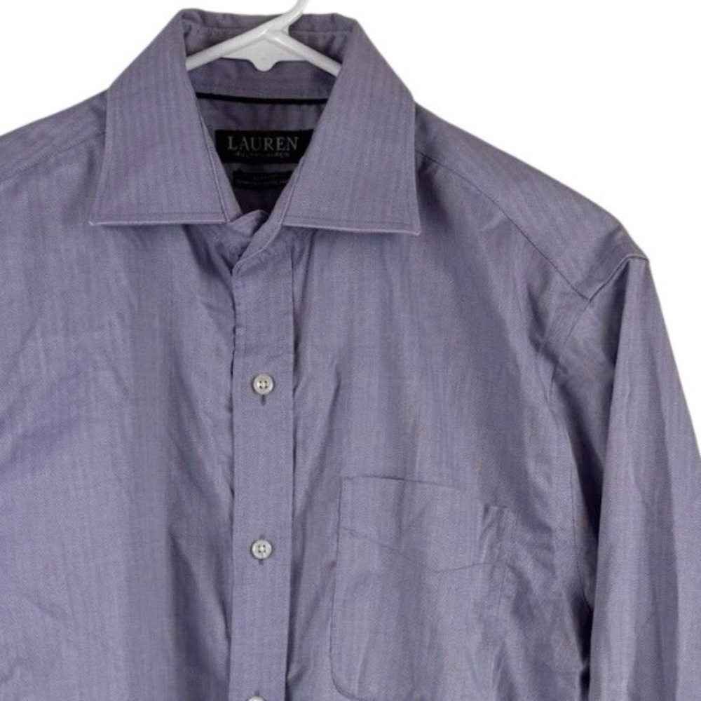 Lauren Ralph Lauren Dress Shirt Mens 15.5 32/33 Purple Slim Fit Stretch Non Iron